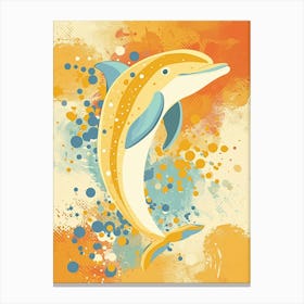 Yellow Dolphin 2 Canvas Print