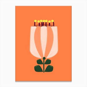 Single Minimal Tulip Canvas Print