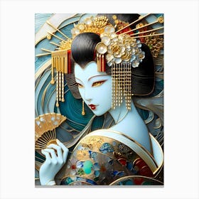 Creativel Geisha Illustration 176 Canvas Print