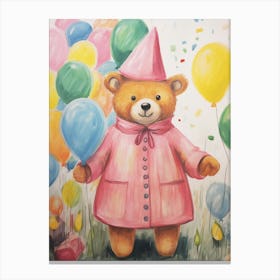 Teddy Bear Birthday Party Canvas Print