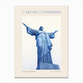 Christ The Redeemer, Rio De Janeiro Vintage Poster Canvas Print