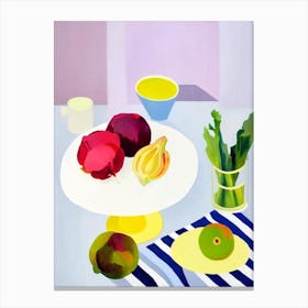 Radicchio 2 Tablescape vegetable Canvas Print