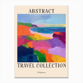 Abstract Travel Collection Poster Philippines 3 Canvas Print