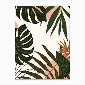 Tropical Leaves Background 5 Canvas Print