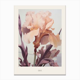 Floral Illustration Iris 1 Poster Canvas Print
