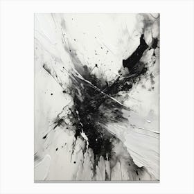 Disintegration Abstract Black And White 3 Canvas Print