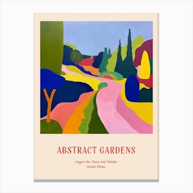 Colourful Gardens Longue Vue House And Garden Usa 2 Red Poster Canvas Print