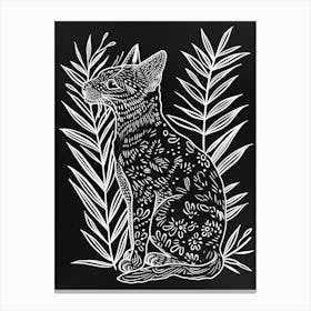 Ocicat Cat Minimalist Illustration 1 Canvas Print