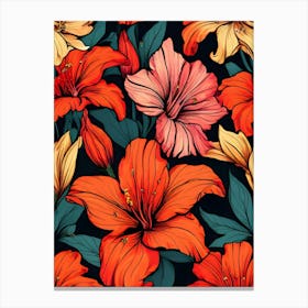 Seamless Floral Pattern 39 Canvas Print