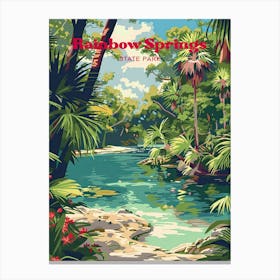 Rainbow Springs State Park Florida Travel Art Canvas Print