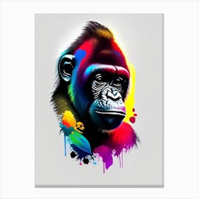 Baby Gorilla Gorillas Tattoo 1 Canvas Print