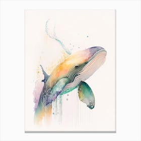 Melon Headed Whale Storybook Watercolour  (2) Canvas Print