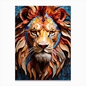 Mosaic Lion Canvas Print