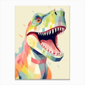 Colourful Dinosaur Tarbosaurus 1 Canvas Print