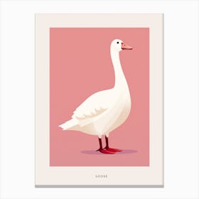 Minimalist Goose 1 Bird Poster Canvas Print