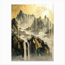 Sayan Golden Peaks - Gilded Naturalism Canvas Print