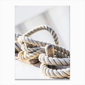 Ropes On A Boat Canvas Print