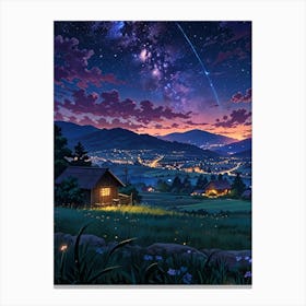 Night Sky Anime aesthetic 57 Canvas Print