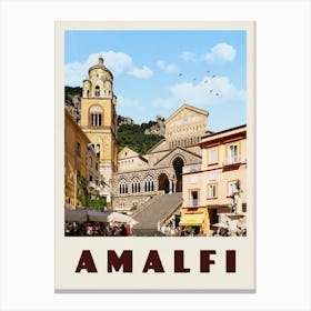 Amalfi Italy Travel Poster Canvas Print