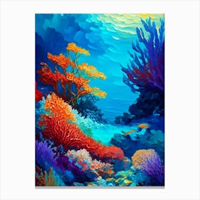 Coral Reef Waterscape Impressionism 1 Canvas Print