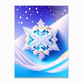 Diamond Dust, Snowflakes, Pop Art Matisse 1 Canvas Print