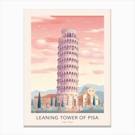 Leaning Tower Of Pisa Italy 2 Travel Poster Canvas Print