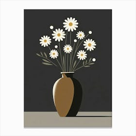 Daisies In A Vase 5 Canvas Print