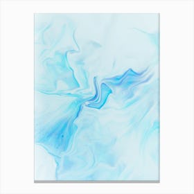 Abstract Blue And White Painting Canvas Print