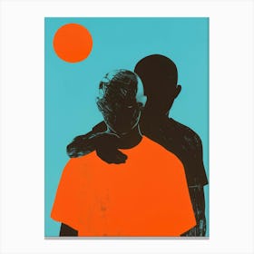 'Two People Hugging' Canvas Print