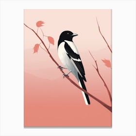 Minimalist Magpie 5 Illustration Canvas Print