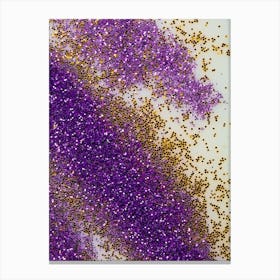 Purple And Gold Glitter 1 Canvas Print