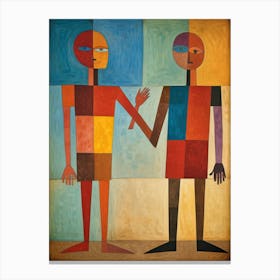 Two Men Holding Hands Canvas Print