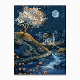 Night In The Forest 3 Canvas Print