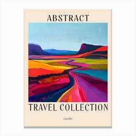 Abstract Travel Collection Poster Lesotho 1 Canvas Print