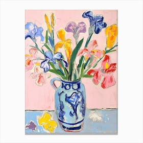 Flower Painting Fauvist Style Iris 1 Canvas Print