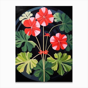Geranium 3 Hilma Af Klint Inspired Flower Illustration Canvas Print