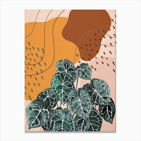 Abstract Shapes Anthurium Plant Canvas Print