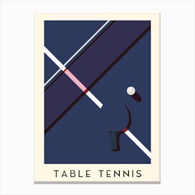 Table Tennis Minimalist Illustration Canvas Print