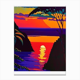 Rainbow Ripple Sunset Canvas Print