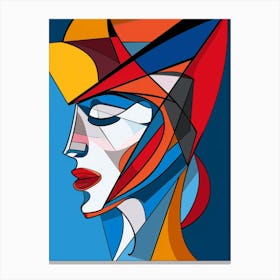 Abstract Woman'S Head Canvas Print