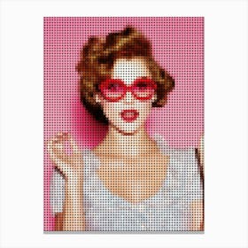 Keri Russell In Style Dots Canvas Print