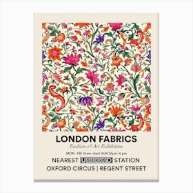 Poster Lily Lane London Fabrics Floral Pattern 6 Canvas Print