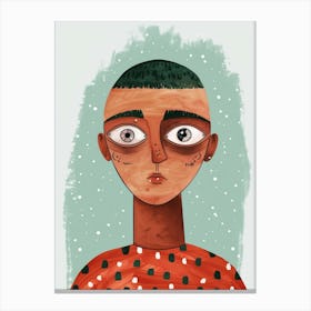 Boy With Big Eyes Canvas Print