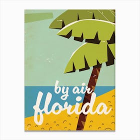 By Air Florida vintage travel poster Canvas Print