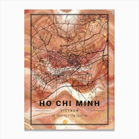 Ho Chi Minh Map Canvas Print