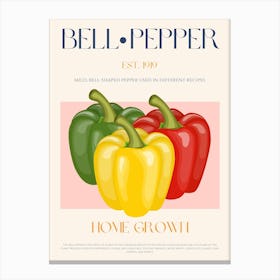 Bell Pepper Mid Century Canvas Print