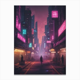 Cyberpunk City 3 Canvas Print