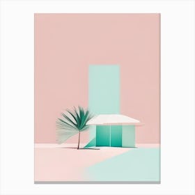 Cancun Mexico Simplistic Tropical Destination Canvas Print
