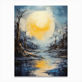 Moon Abstract Minimalist 5 Canvas Print