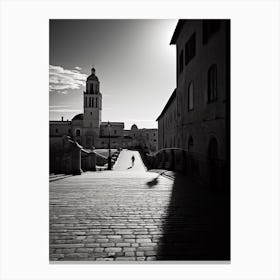 Urbino, Italy,  Black And White Analogue Photography  2 Canvas Print